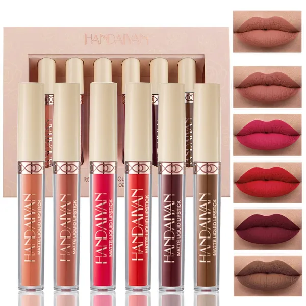 6 pcs Handaiyan Velvet Matte Liquid Lipstick Set